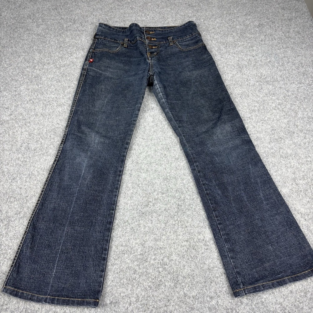 VTG Parasuco Jeans Women's 28 Bootcut Button Fly Dark Wash Denim Retro Stretch